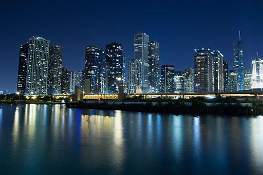 Chicago Skyline at Night